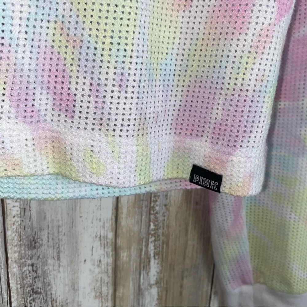 PINK Tie Dye Swim Hooded Coverup - Picture 3 of 6